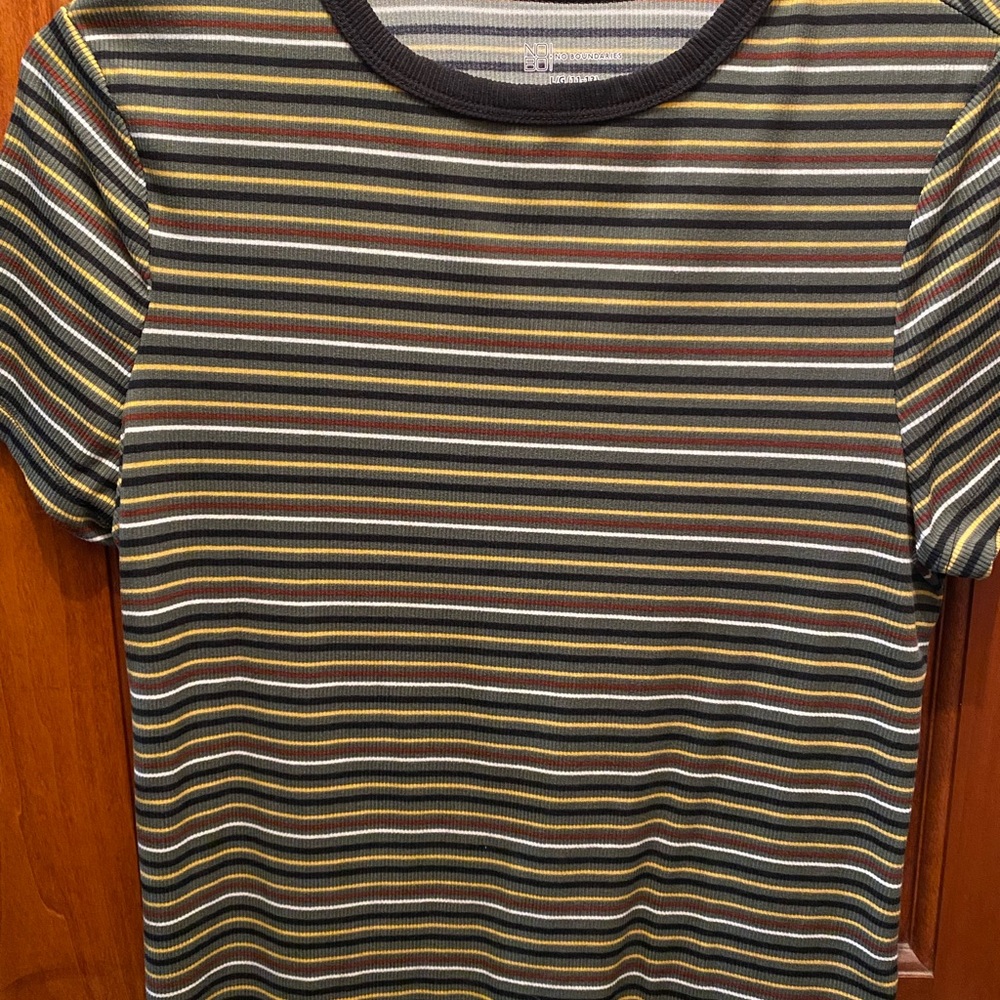 No Boundaries Multicolor Striped Tee